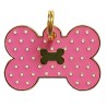 Placa de Identificación Hueso Rosado con Puntos – Estilo y Seguridad