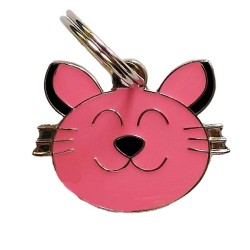 Placa de Identificación Cara de Gato – Estilo y Seguridad