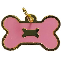 Placa de Identificación Hueso Rosado – Seguridad y Estilo