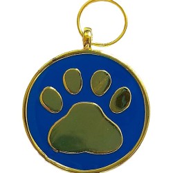 Placa de Identificación Circular con Huella – Seguridad y Estilo