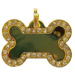 Placa de Identificación Hueso con Perlas – Elegancia y Seguridad