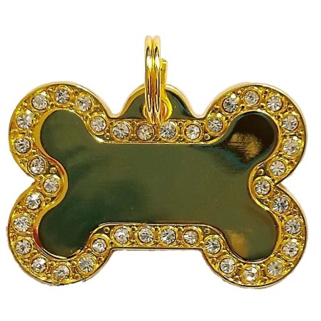 Placa de Identificación Hueso con Perlas – Elegancia y Seguridad